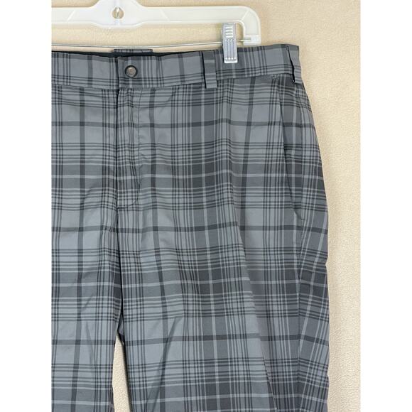 Nike Golf Pants Mens 32x32 Gray Plaid Tour Performance Dri Fit Straight Leg Pant - Picture 2 of 13